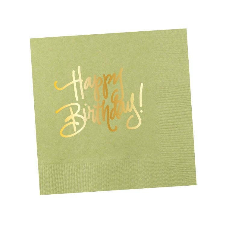 Natalie Chang - Happy Birthday! Napkins: White