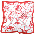 Sea Shell Square Scarf WLQS-094: RED