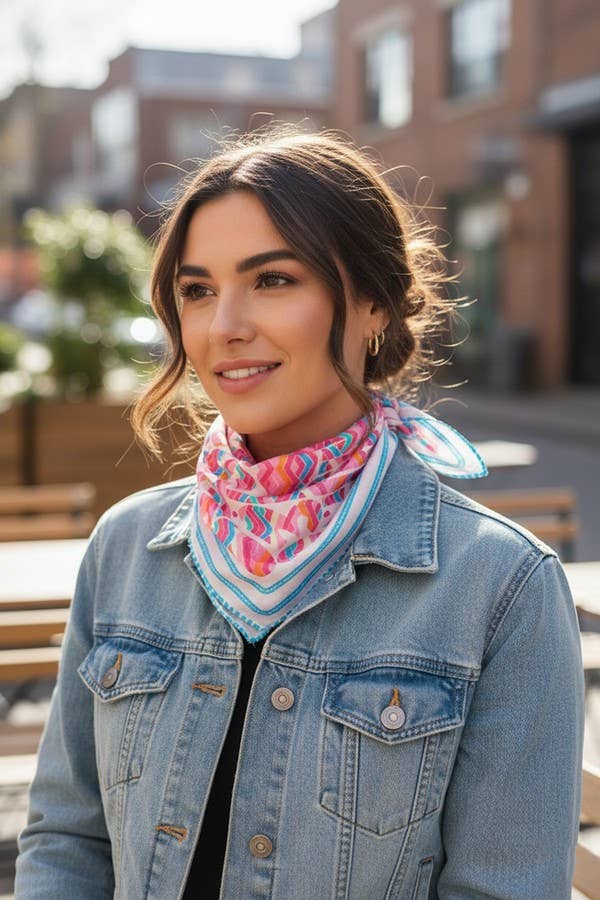 Abstract Tribal Print Bandana BS0135: Pink