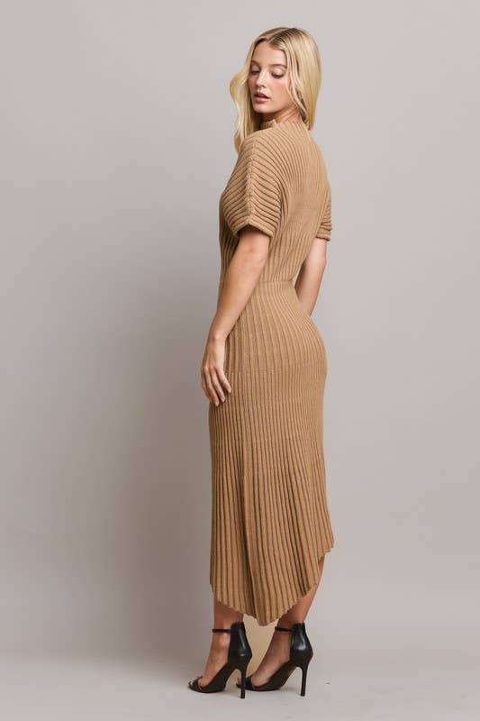 Able - Asymmetric Sweater Midi Dress
