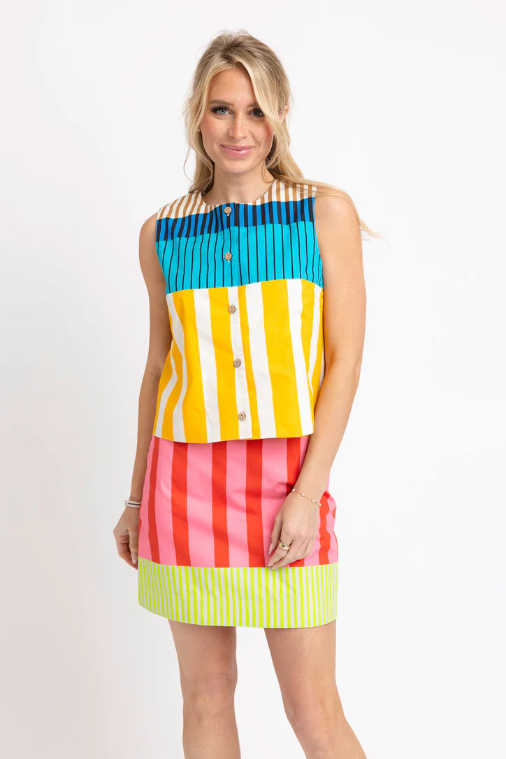 Karlie Multi Stripe Skirt and Top Set