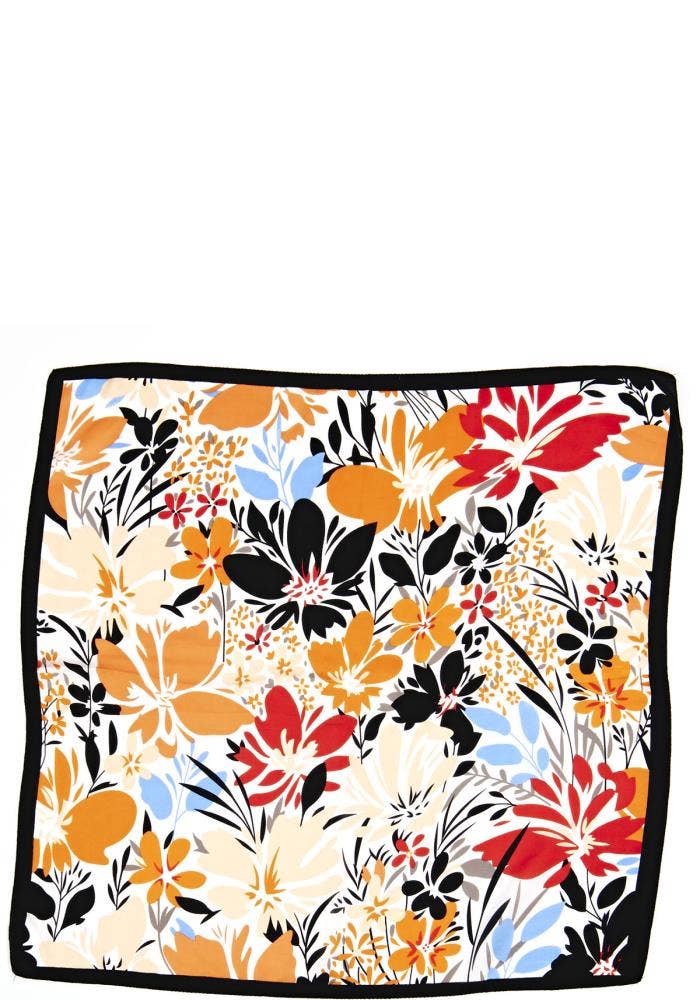 anbfashion - FLORAL PRINTED SILKY BANDANA: MN