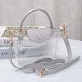 Gladys Clear Gameday Mini Crossbody Bag: Silver