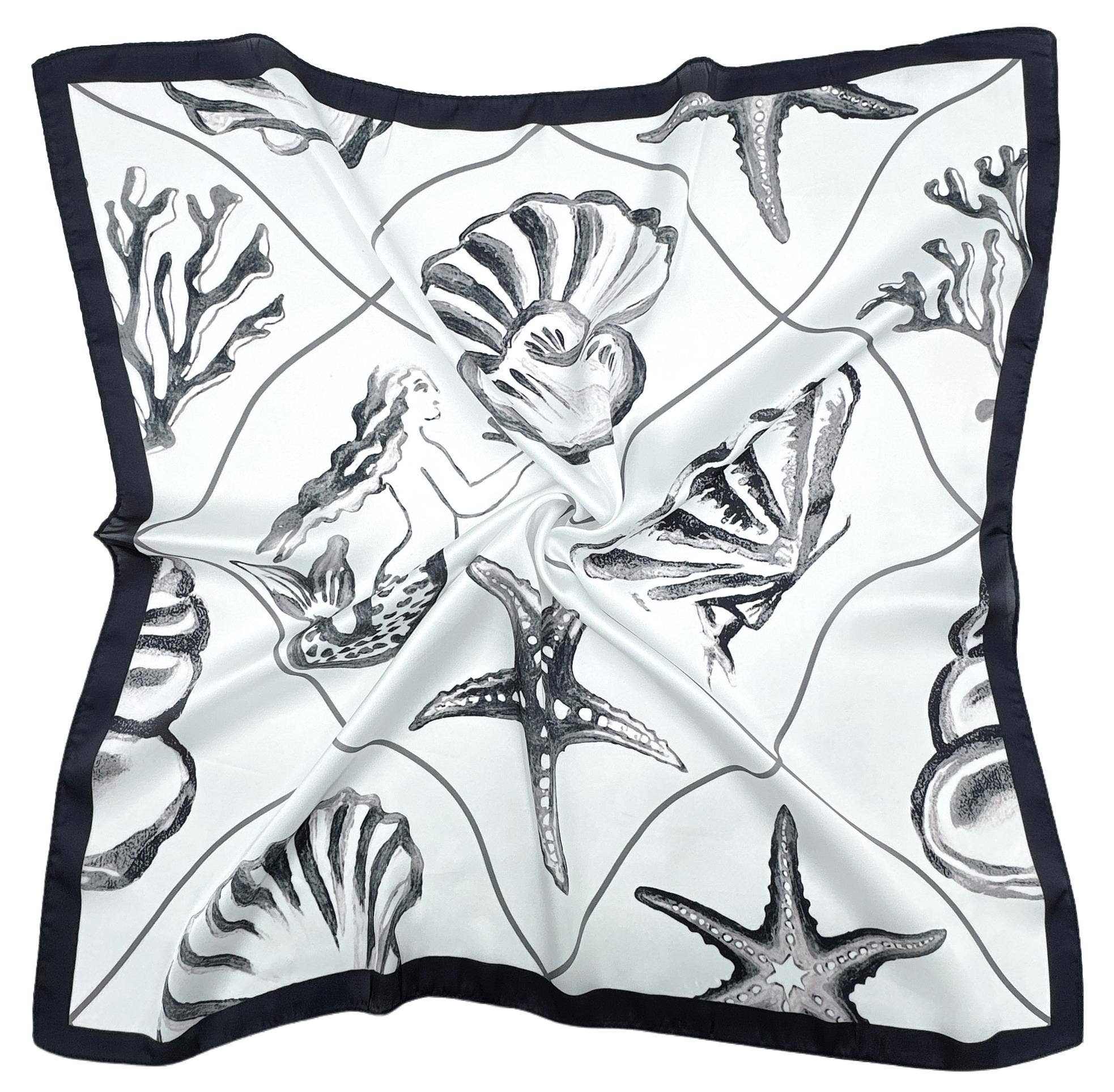 Sea Shell Square Scarf WLQS-094: RED