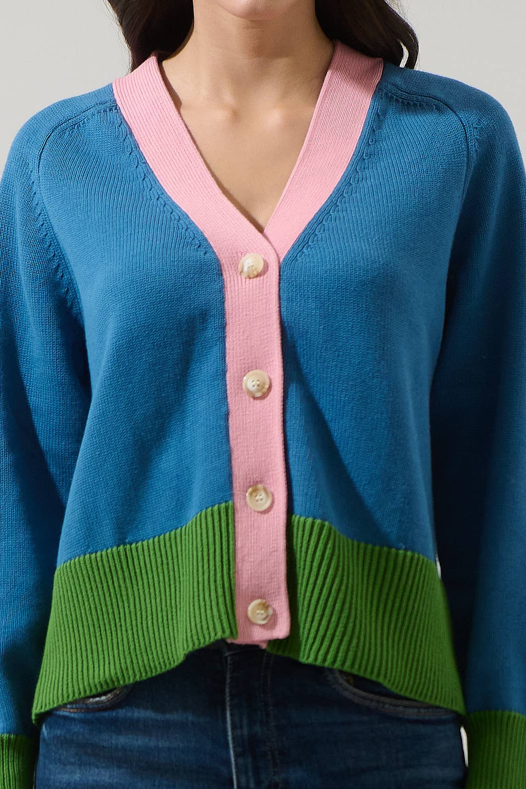 Sugarlips - Hendria Color Block Cardigan