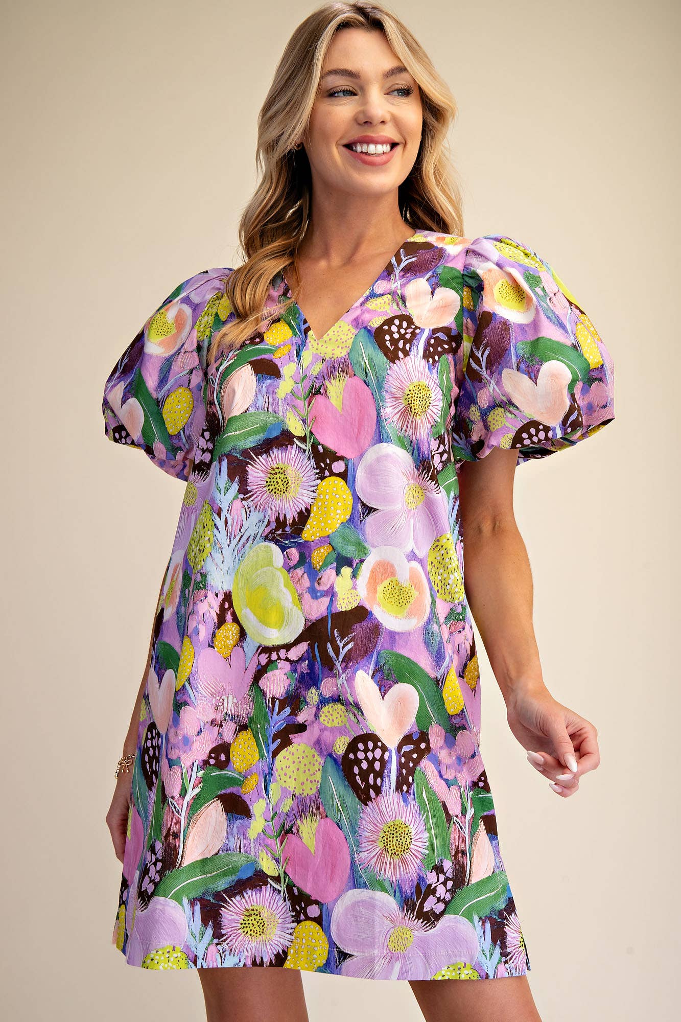 GLAM Floral Mini Dress S