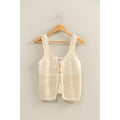 Double Zero - Sleeveless Open Knit Double CREAM