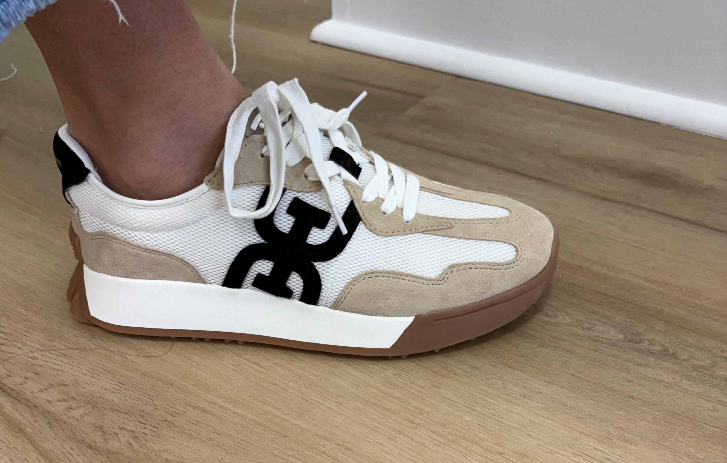 Sam Edelman Langley White/Black Sneaker