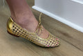 Sam Edelman Marcie Gold Weave Flat Ballet Shoe
