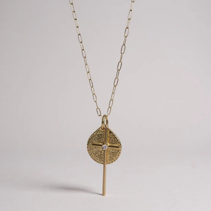 Allison Avery Lord's Prayer Latin Cross Necklace