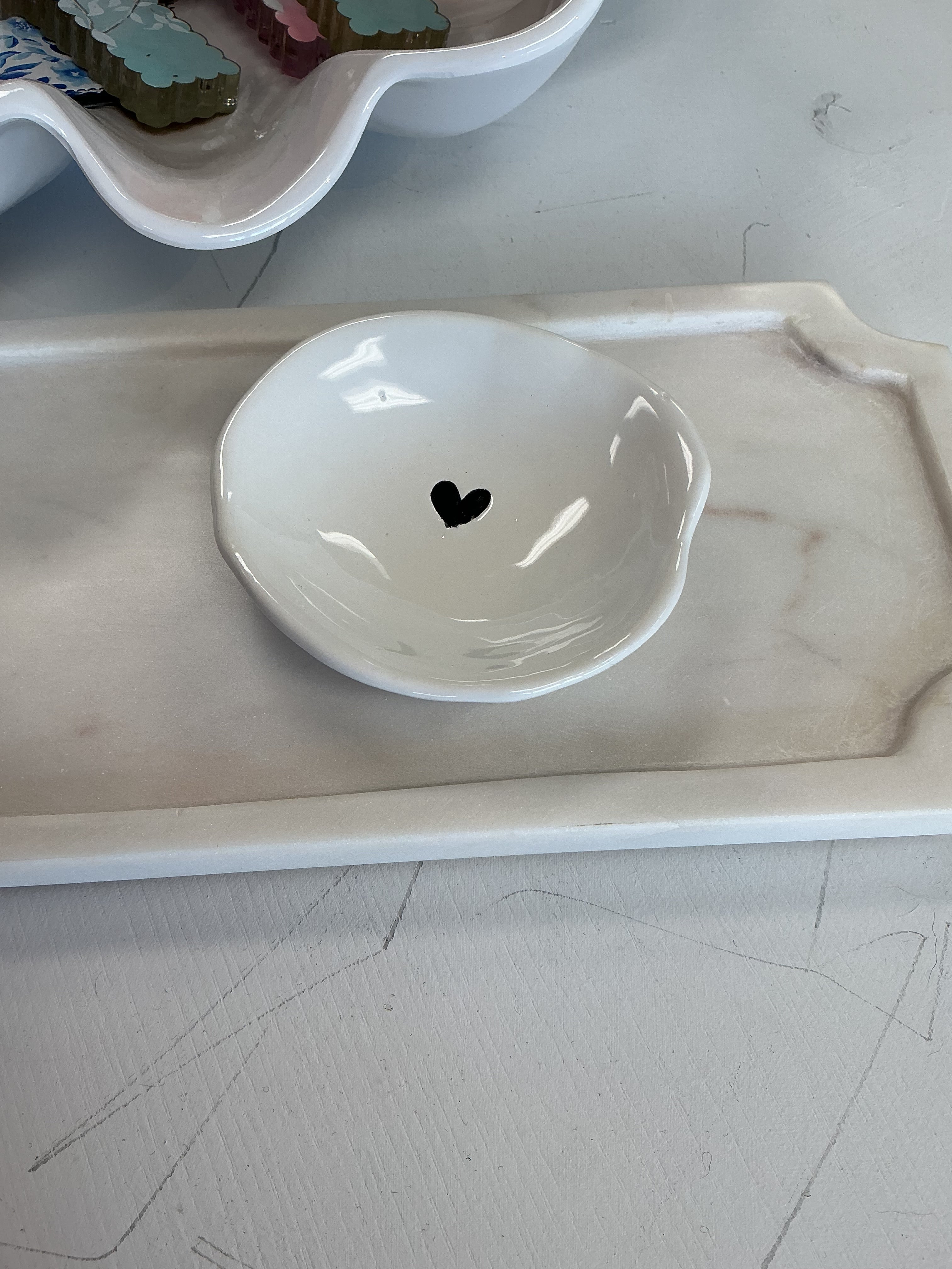 CB Brands Ceramic Dip Plate Heart
