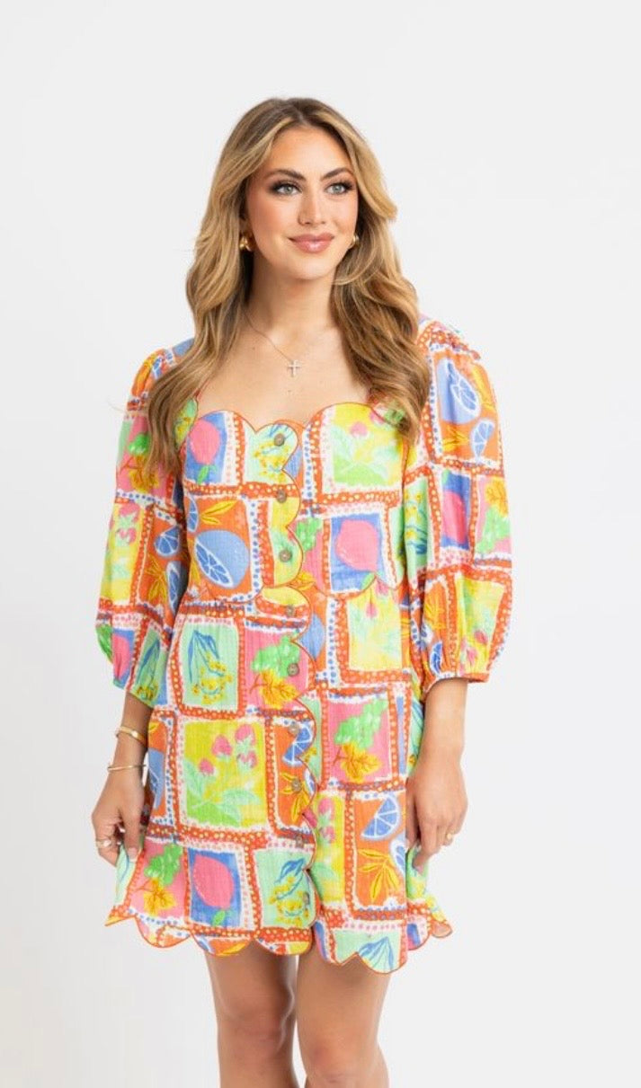 Karlie Fruit Gauze Dress