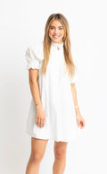 Karlie White Short Dress Tie Back