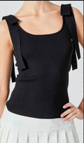 Endless Rose Bow Tank Top Black