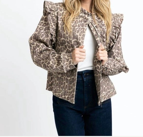 Karlie Denim Ruffle Jacket