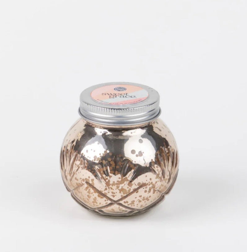Sweet Grace Mercury Glass Candle