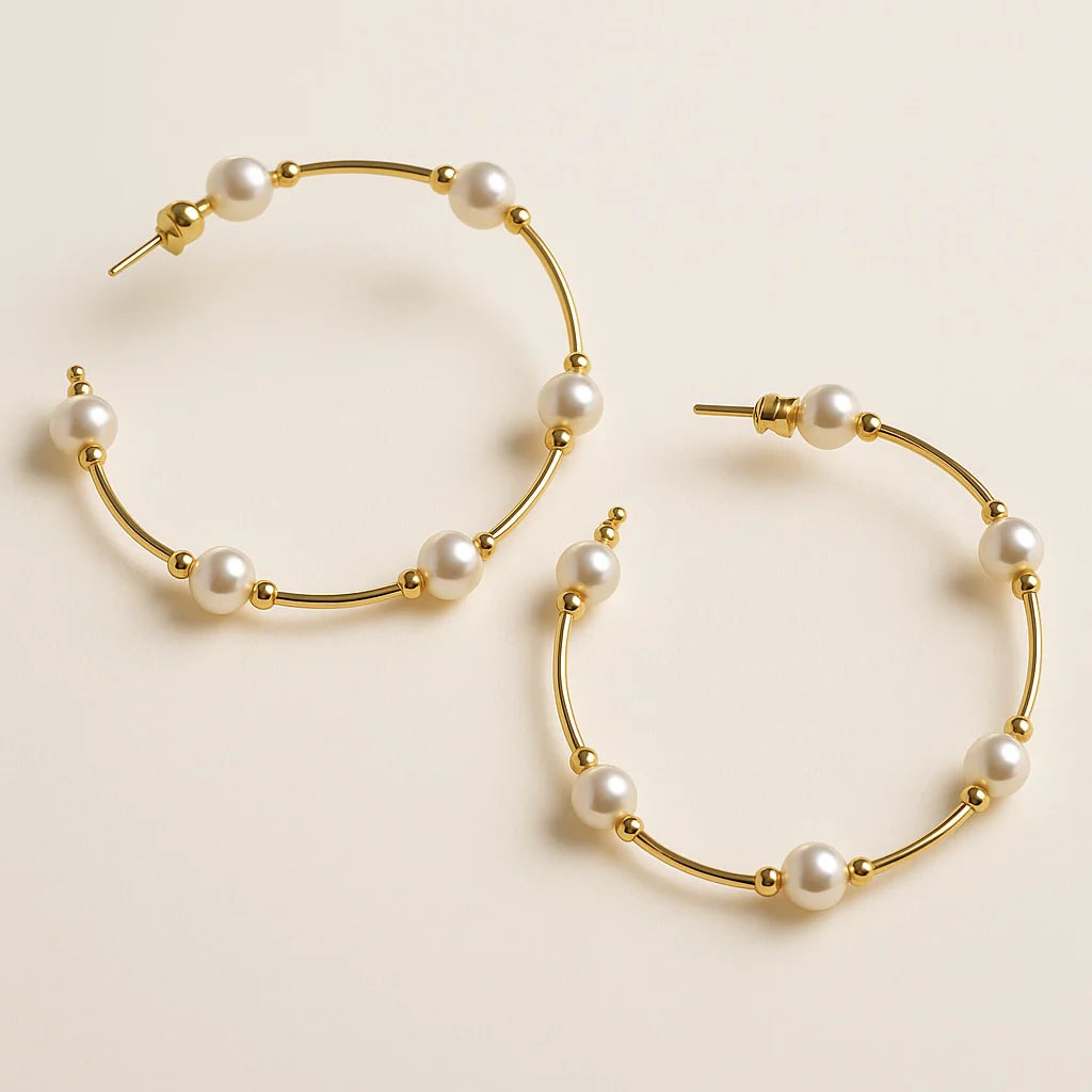 Allison Avery Pearl Hoops