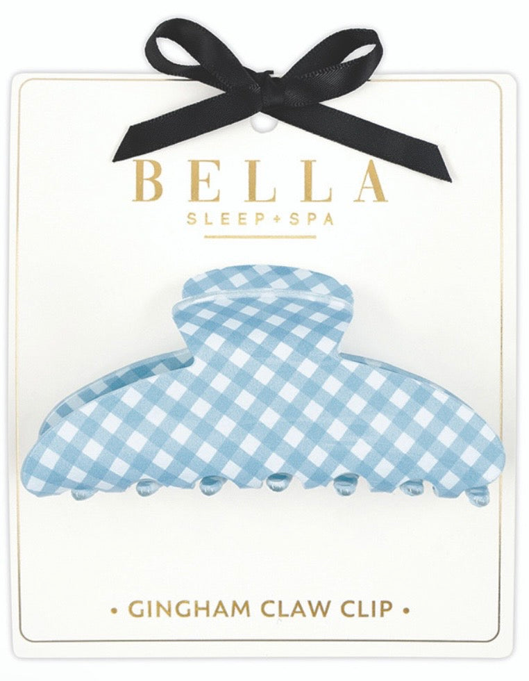 Bella Claw Clip Blue Gingham