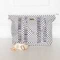 Hollis Polka Stripe Ruffled Nylon Tote Bag