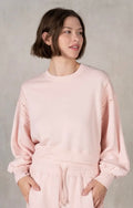 Lalamia Semi Crop Pink Sweatshirt