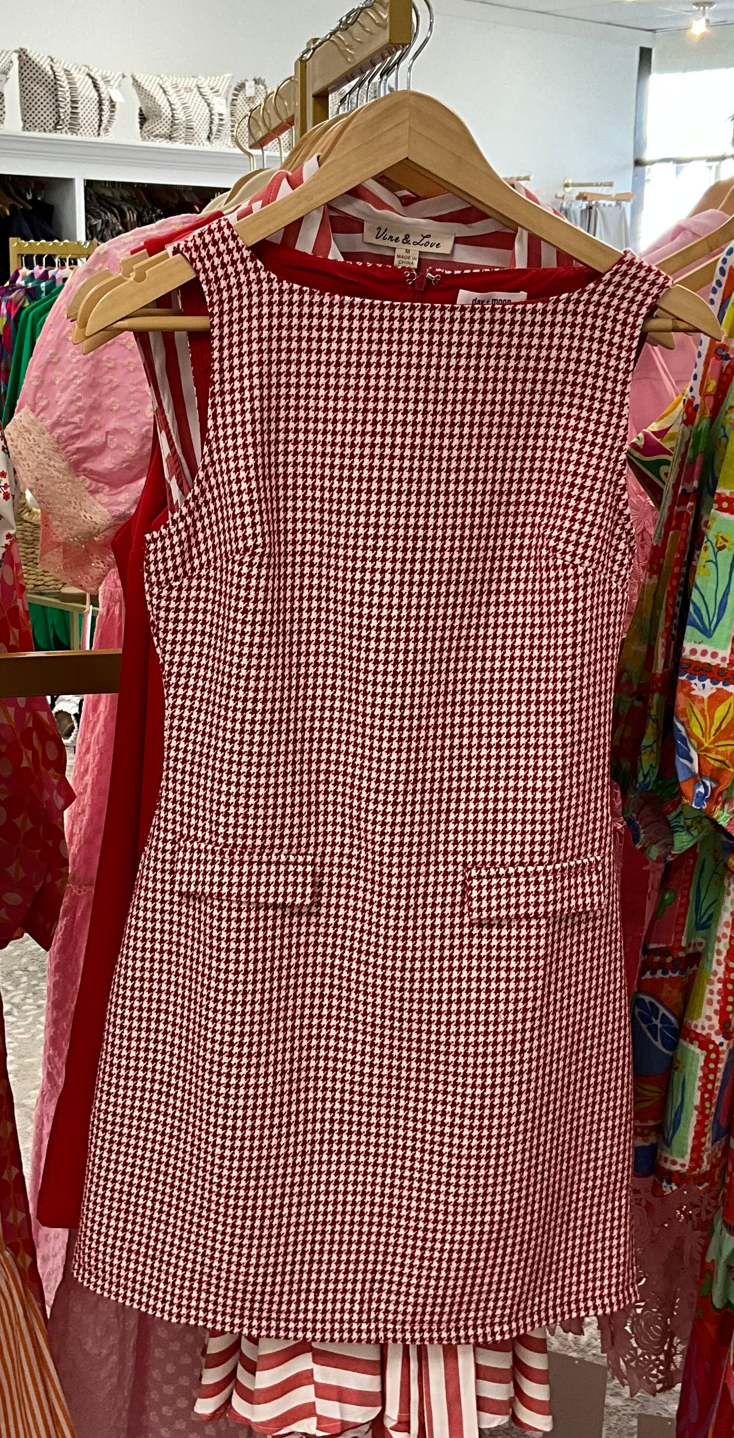 Day+Moon Red White Pocket Dress