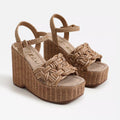 Circus Wedge Heel Jackie Raffia Brown