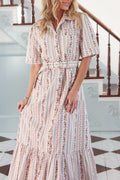 Karlie Ivory French Multi Floral Maxi Dress