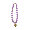 Gemelli Lucas Heart Purple Necklace