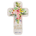 Cross Bookmark Floral He is Risen