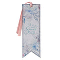 Bookmark Leather Blue Floral