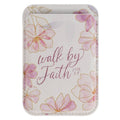 Magnetic Phone Wallet White Floral