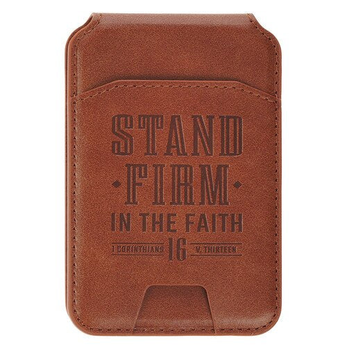 Magnetic Phone Wallet Leather Brown