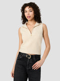 French Connection Marley Knit Half Zip Vest In Oatmeal