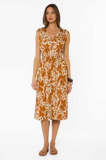 Velvet Heart Persa Cocoa Floral Dress
