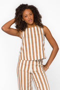 Velvet Heart Anna Taupe Stripe Top