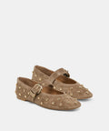 Dolce Vita Mikel Stud Olive Suede Ballet Flat
