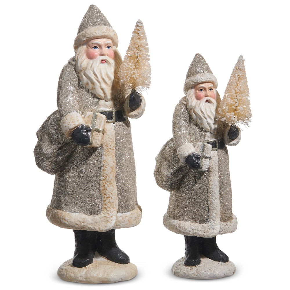 RAZ Glitter Vintage Santas