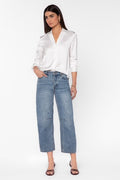 Velvet Heart Kensley Long Sleeve White Stain Blouse