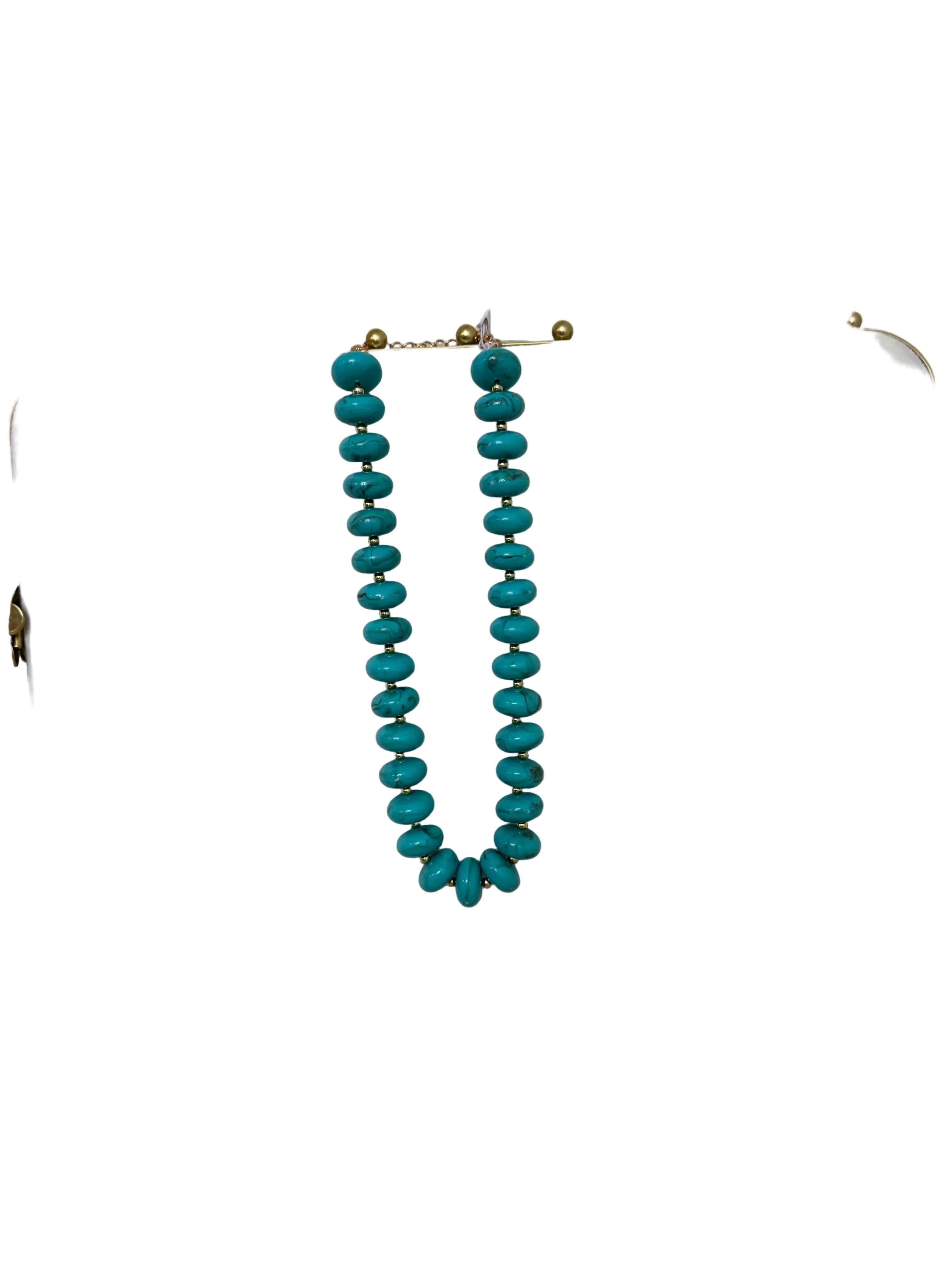 Gemelli Marble Necklace- Turquoise