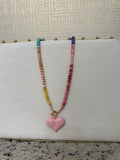 Gemelli Paisley Necklace - Light Pink