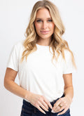 Karlie Solid White Crew Tee
