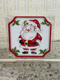 Rosanne Beck Handpainted Santa Die-Cut Coaster