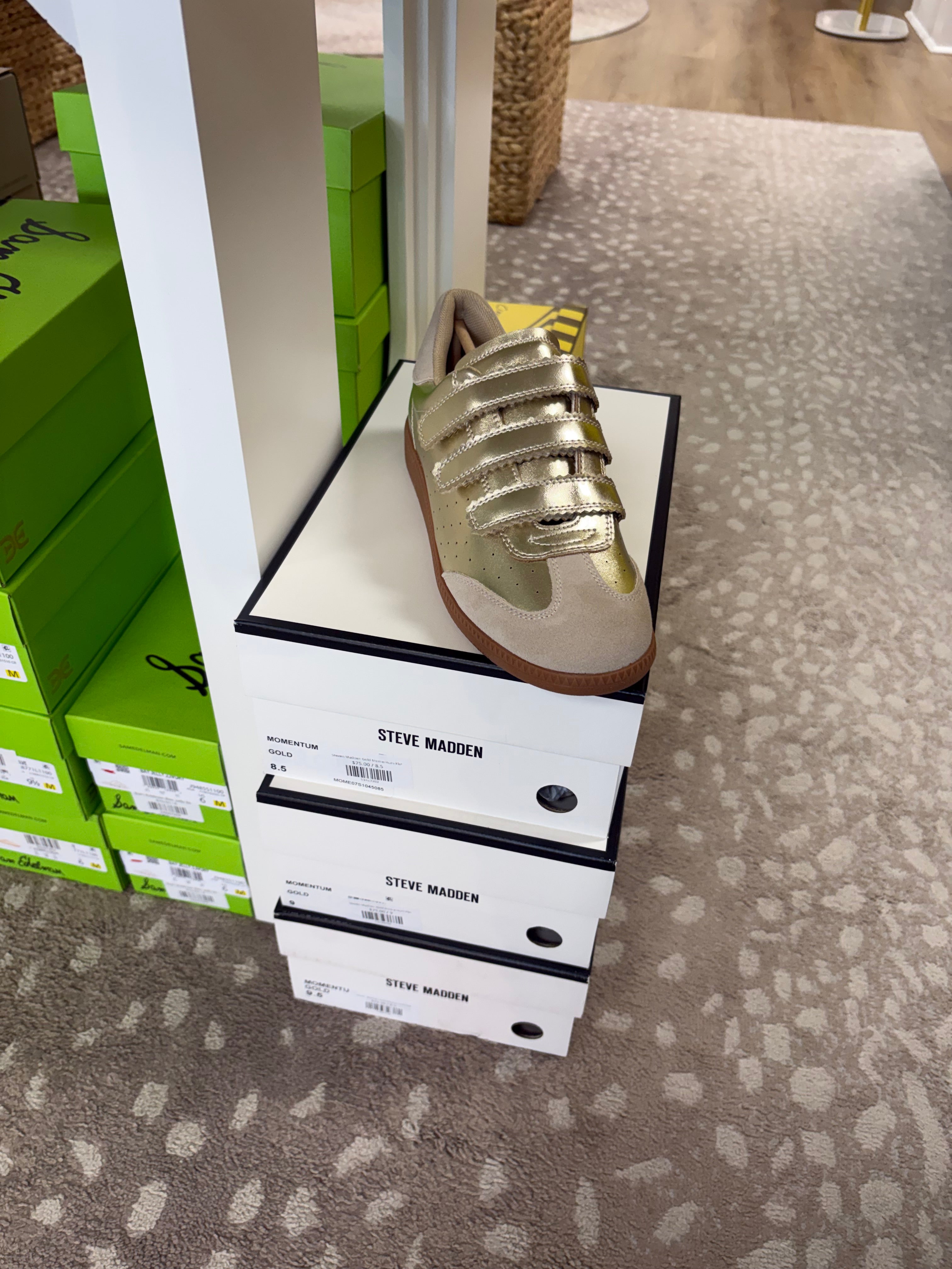 Steven Madden Gold Momentum Flat