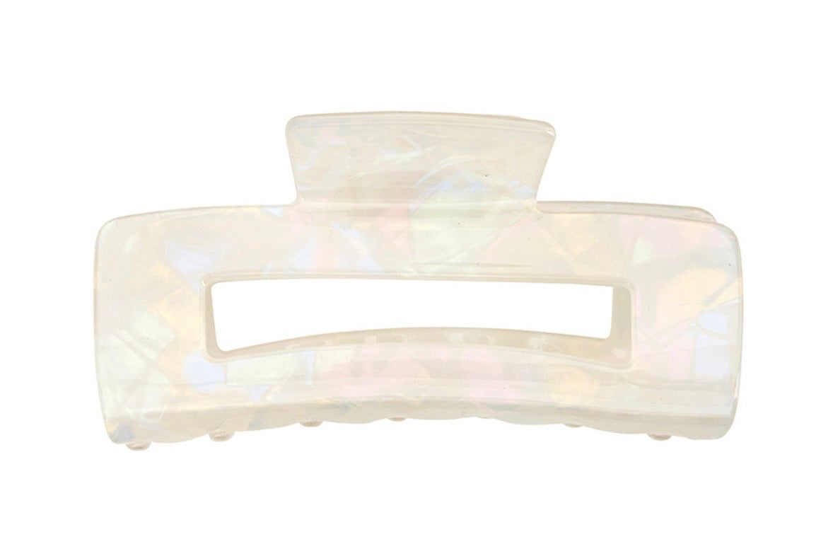 CB Bella White Marble Claw Clip