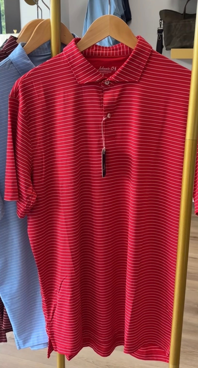 Johnnie O Beau Polo in Crimson
