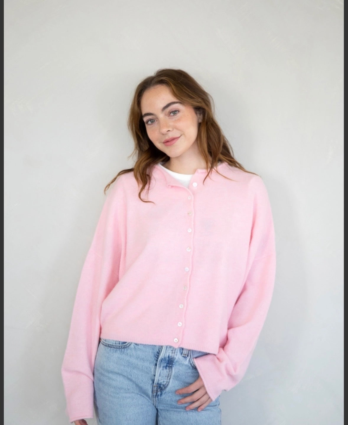 Things Between Pale Pink Piper Cardigan Sweater