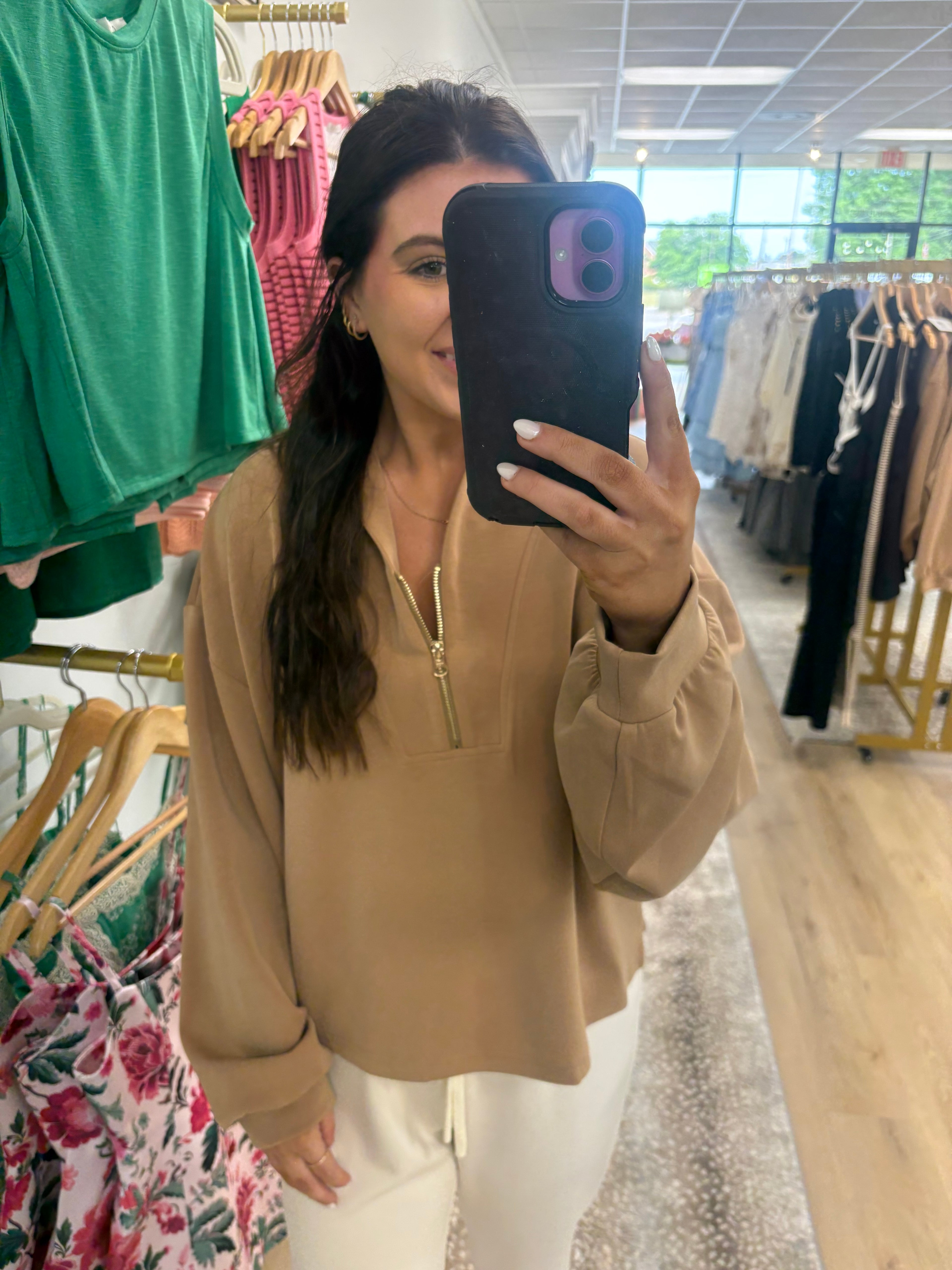 Gabrielle Knitted Sweat Camel