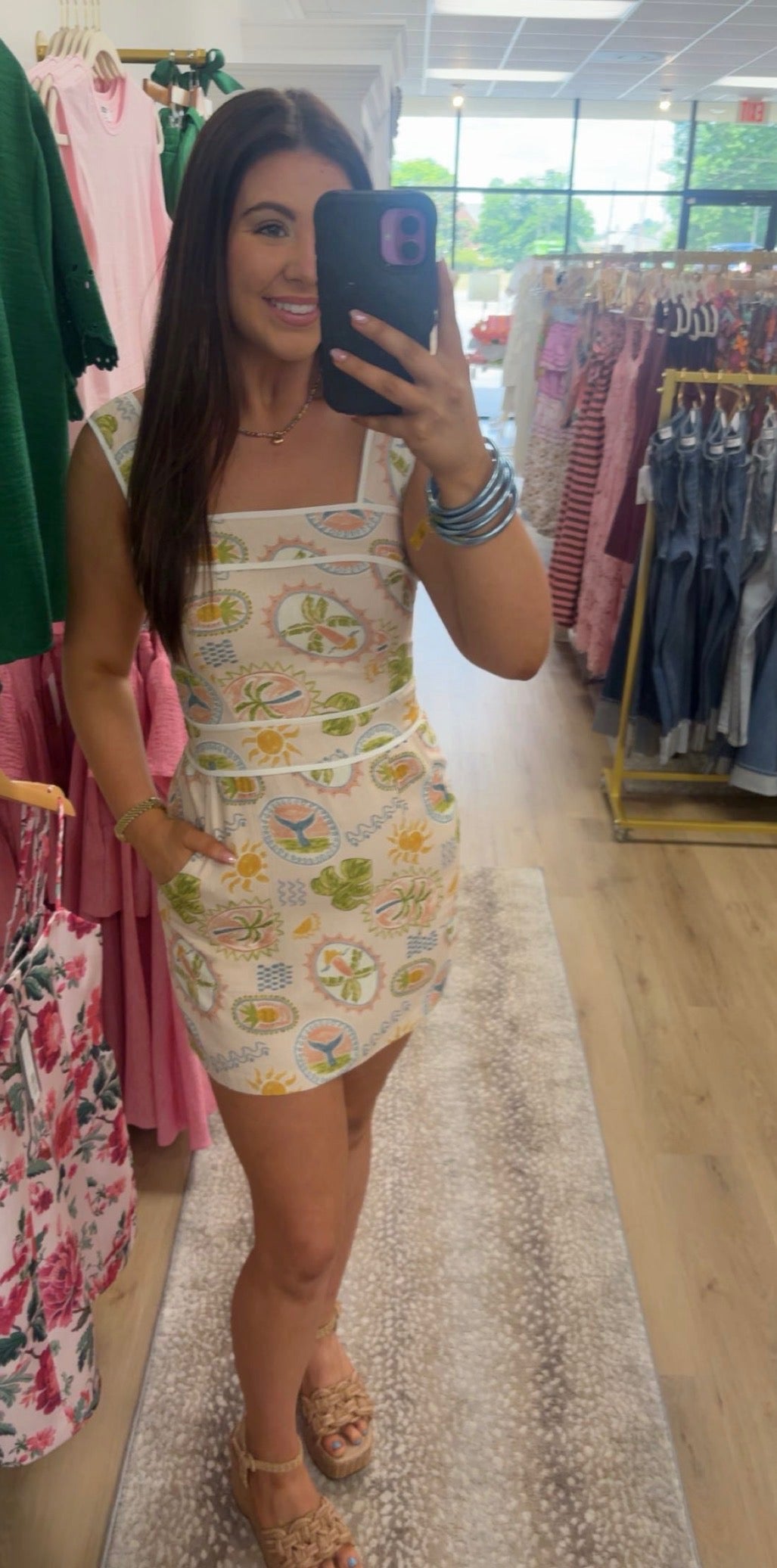 Sincerely Ours Seaside Scribbles Mini Dress