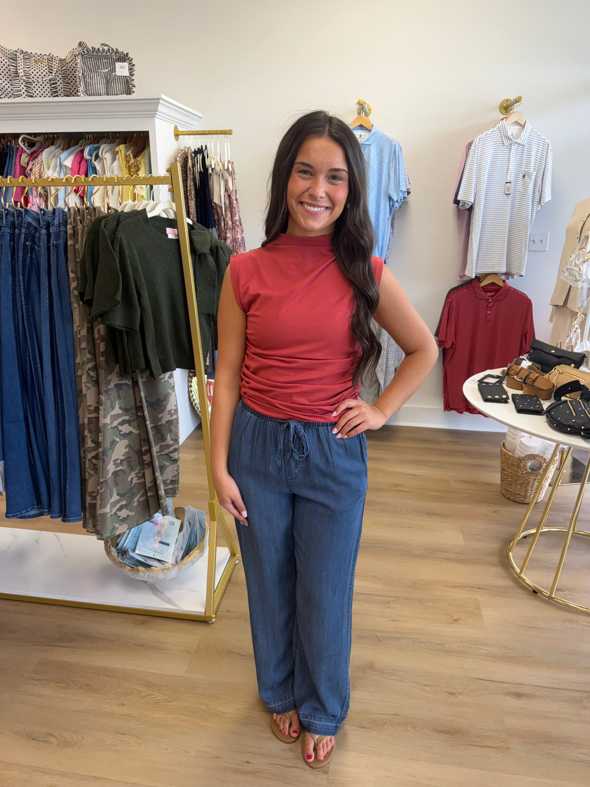 ELAN Dover Pant in Navy Denim Wash