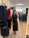 Velvet Heart Walnut Satin Dress